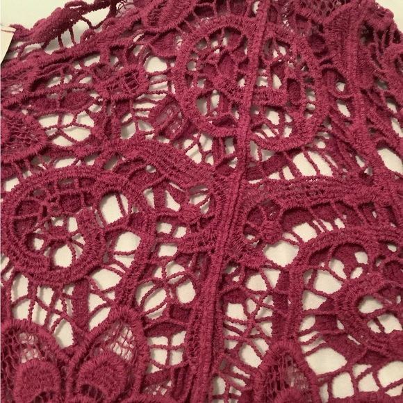 LEMODA croch sweater wine colored size XL nice over camisole sexy look - Picture 4 of 6